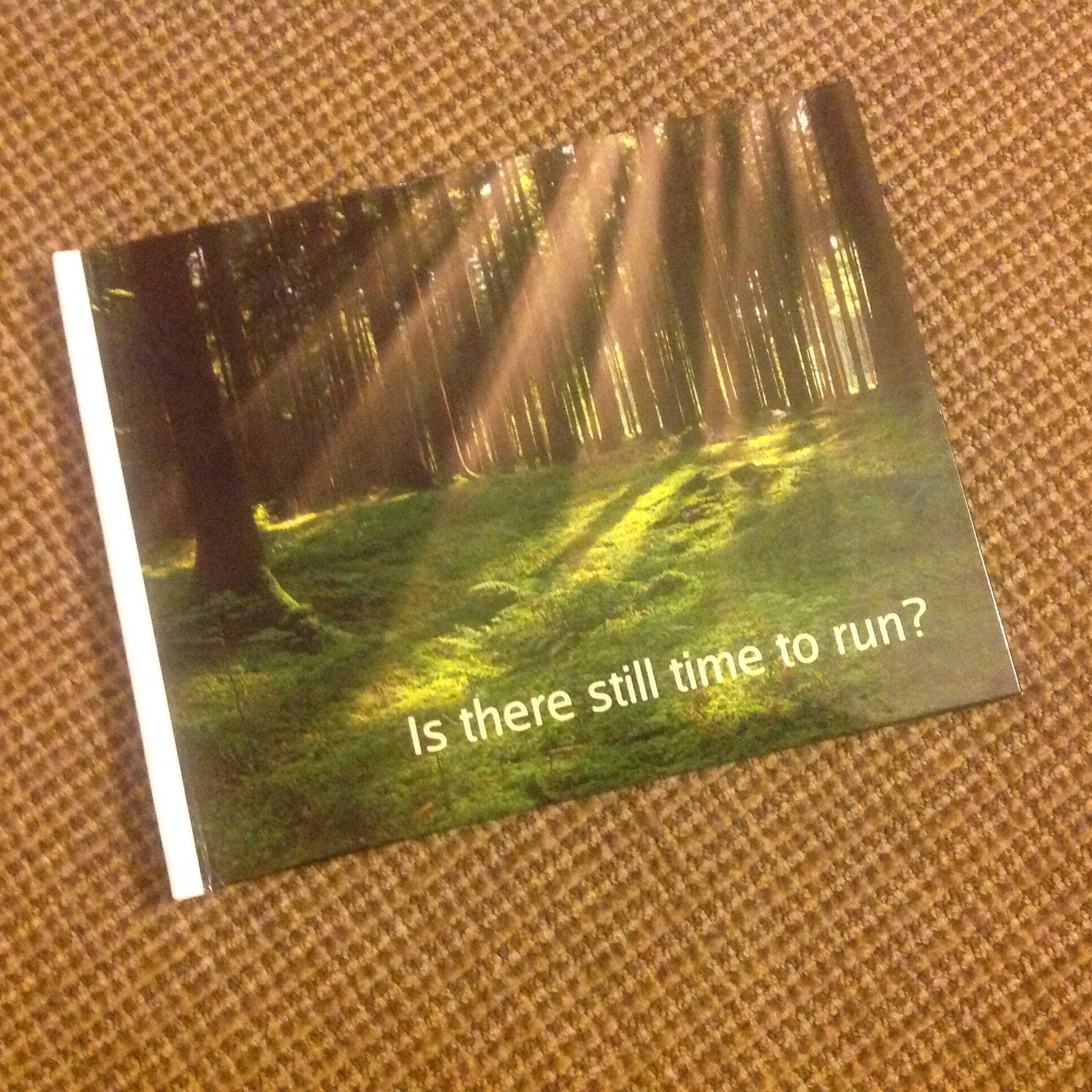 Photo of "is there still time to run?" waiting room therapy book by Bergen and Associates Counselling